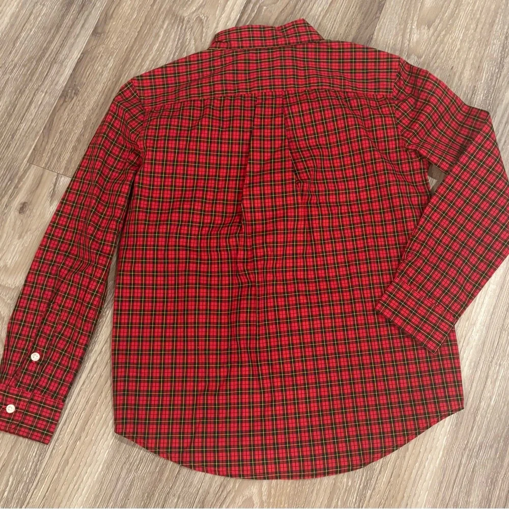 Polo by Ralph Lauren Red‎ and Blue Plaid Boy's Shirt Size 7